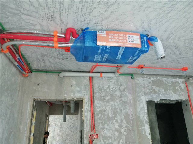 阳光四季小区格力中央空调一拖四+格力新风系统安装案例